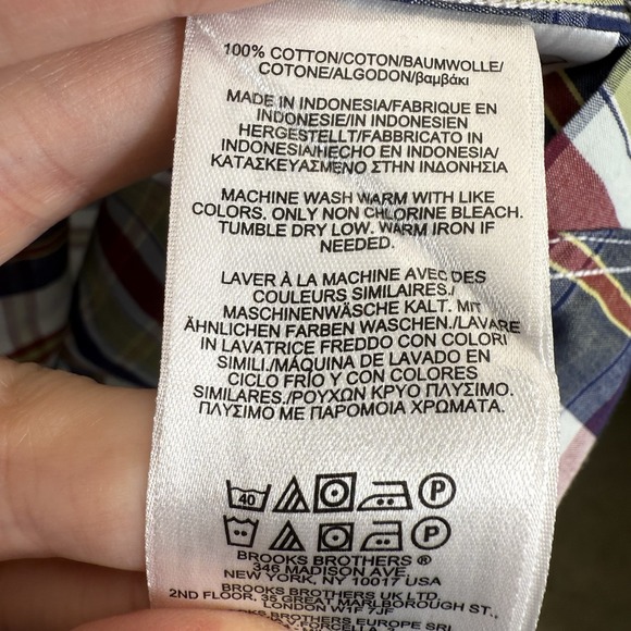 Brooks Brothers Men's XL Red Fleece LS Button Down Plaid 100% Cotton Casual - Picture 7 of 8